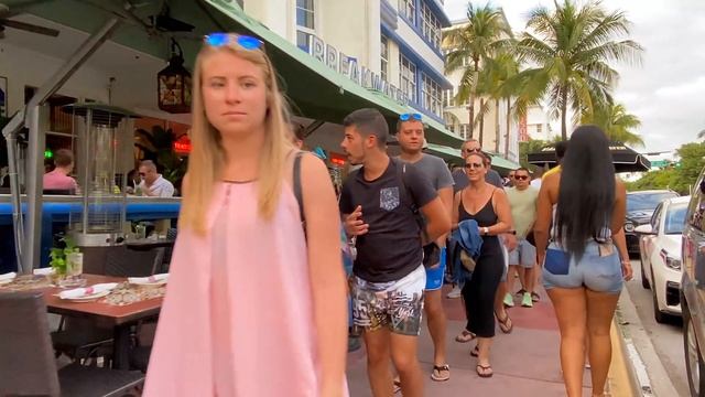 [4K] Walk MIAMI BEACH South Beach SLOW TV Travel Vlogger USA