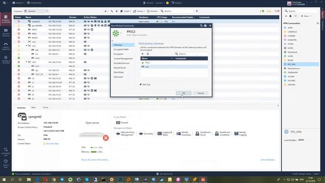 Настройка IPSec между контекстом Check Point VSX и PfSense