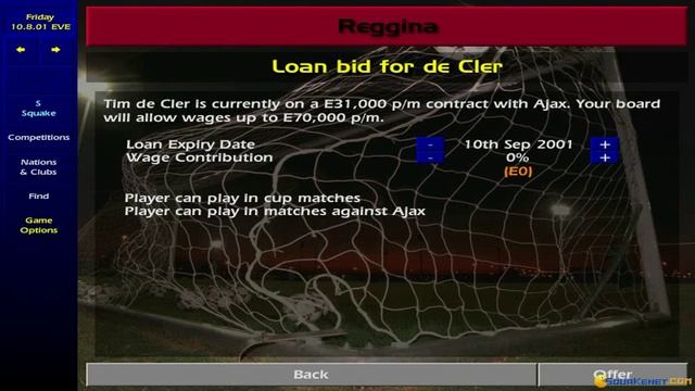 Championship Manager: Season 01/02 Gameplay (PC Game, 2001)
