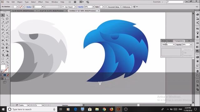 Sketch To Eagle Vector In Adobe Illustrator CC смотреть онлайн