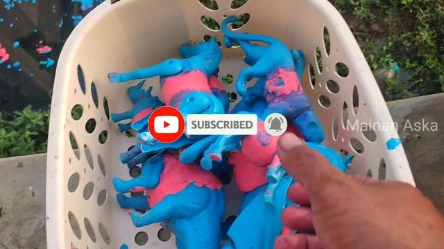 Membersihkan Hewan Mamut, Sapi, Angsa, Itik Ayam, Dinosaurus T-rex, Brontosaurus, Singa #animals