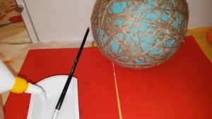 Декоративный шар из ниток / Декор из бечёвки / DIY из бечёвки