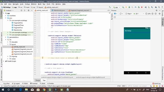 Implementation of TabLayout in android studio Part 2 смотреть онлайн