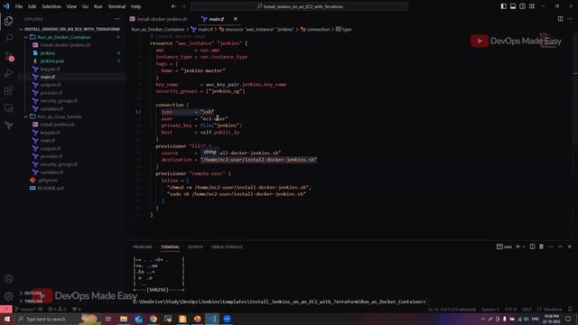 Run Jenkins Container on AWS EC2 Using Terraform смотреть онлайн