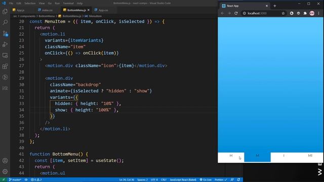 React Animations- Animated TabBar using Framer Motion смотреть онлайн