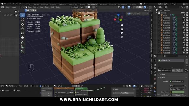 SIMPLE 3D Modeling and Rendering in Blender 3.5 | 3D Lowpoly Modeling смотреть онлайн