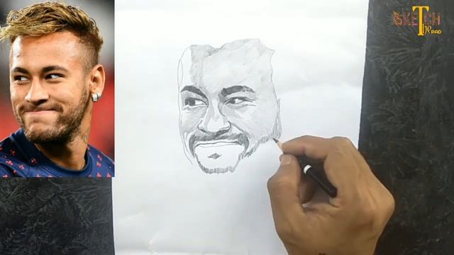 Neymar Jr Pencil Sketch Draw By The Sketch Pad... смотреть онлайн