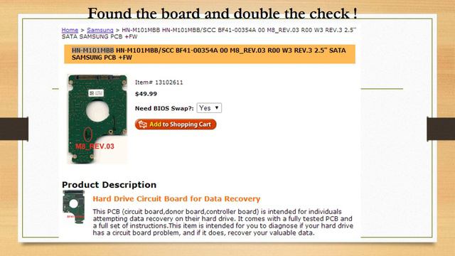 Samsung Hard Drive Repair And Data Recovery   BF41 00354A     HN M101MBB HN M250MBB  HN M320MBB  HN