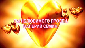 ТЫ НЕЛЮБИМОГО ПРОСТИ.  ВАЛЕРИЙ СЁМИН.