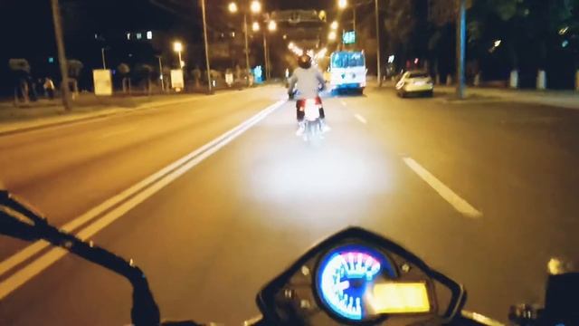 Ночной город Мариуполь, прокат на мотоциклах. смотреть онлайн