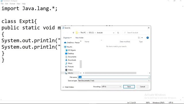 How to Run a Java Program Using Notepad and Command Prompt||sctevt java programs||(Experiment-1) смотреть онлайн