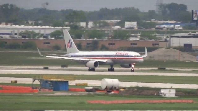 American Airlines Boeing 757 Arrival / Takeoff - Chicago O'Hare Airport - ORD Plane Spotting смотреть онлайн