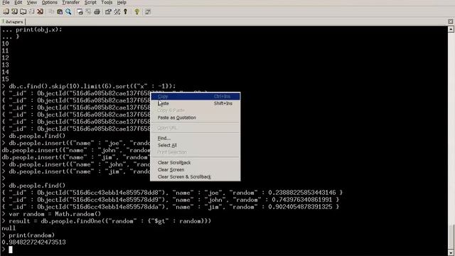 nosql08b 第08周 Mongodb的游标，索引，聚合操作与MapReduce смотреть онлайн
