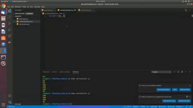 Data Types Git using javascript with react js difference between var let and const, смотреть онлайн