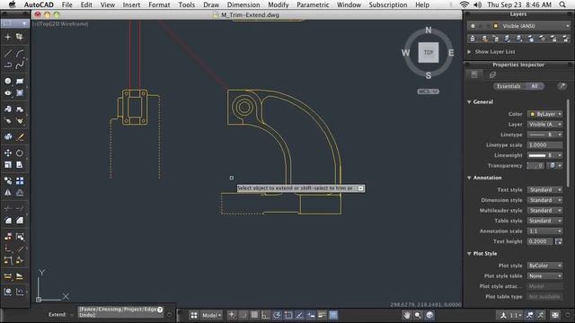 AutoCAD for Mac: Trimming and Extending Objects смотреть онлайн
