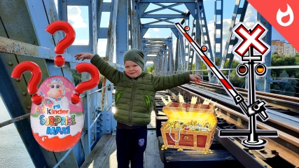 В поисках сокровищ /Как укладывают жд переезд / Поезда и жд мост смотреть онлайн