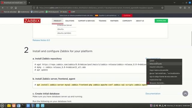 Instalación de zabbix con debian смотреть онлайн