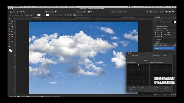 Blend If in Affinity Photo tutorial same as Photoshop смотреть онлайн