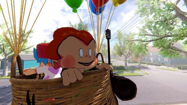 Baby Pico and Boyfriend Flying Balloons Friday Night Funkin Animation