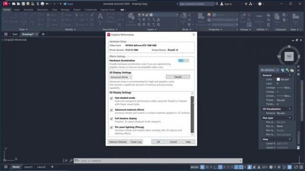 AutoCAD How To Turn On Hardware Acceleration