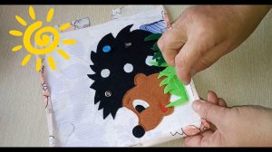 Процесс пошива книги из  фетра/внучка рада