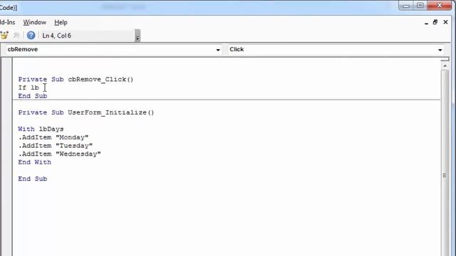 Excel VBA UserForm Listbox Remove Item смотреть онлайн