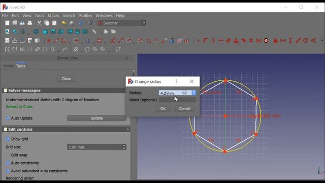 How to create a fully constrain Hexagon in FreeCAD смотреть онлайн