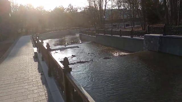 Симферополь парк Гагарина . Малый Салгир ремонт 23 ноября 2019 год смотреть онлайн