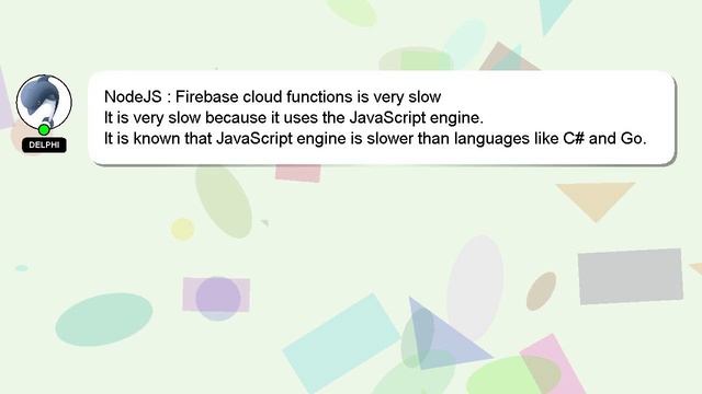 NodeJS : Firebase cloud functions is very slow смотреть онлайн