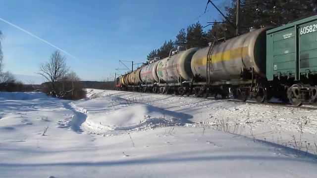 ГЖД ЧМЭ3-3133 С Грузовым поездом смотреть онлайн