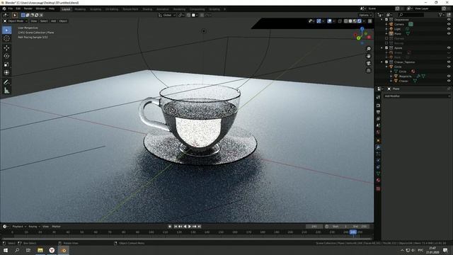 Blender 3D Стакан, Пончик смотреть онлайн