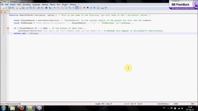 GMod Lua - Creating a health check command смотреть онлайн