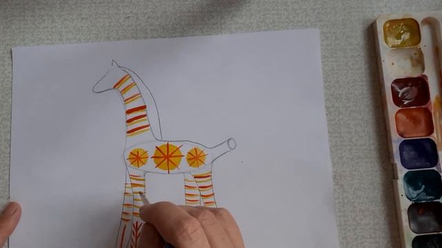 Как нарисовать филимоновскую лошадку (Русский народный промысел) смотреть онлайн