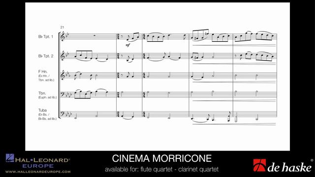 Cinema Morricone – arr. by Robert van Beringen - for Brass Quintet смотреть онлайн