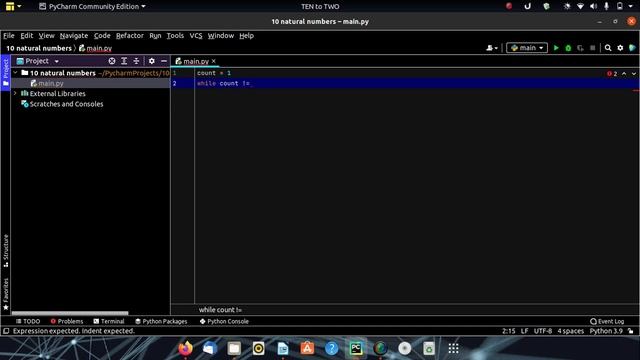 #Task 3.1 | print first 10 natural numbers | python program | Easy Codidng смотреть онлайн