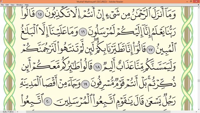 Practice Reciting With Correct Tajweed - Page 441 (Surah Ya-Sin)