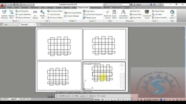 ALIGN SPACE || SYNCHRONIZE VIEW PORTS || BASIC TUTORIALS FOR BEGINNERS || AUTO-CAD 2016 смотреть онлайн