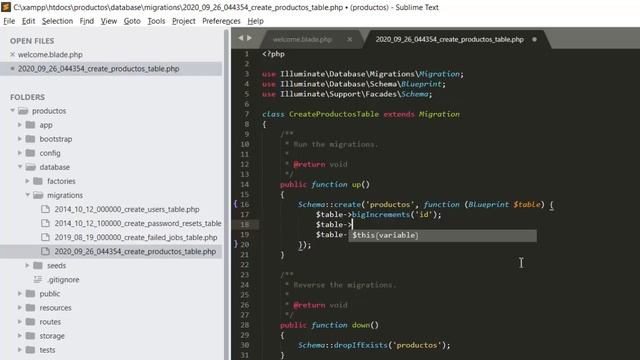 Crud Laravel - Crear Y Ejecutar Las Migraciones # 5