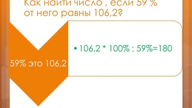 Как найти число по его проценту? смотреть онлайн