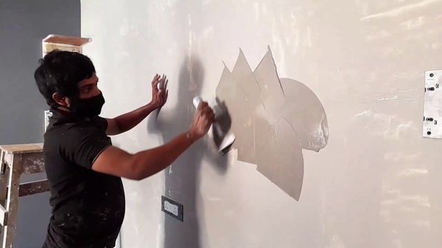 how to make Stucco texture design step by step simple process Asian Paint Royale Play смотреть онлайн