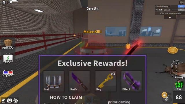 Murder Mystery 2 FREE Amazon Prime Knife | Prime Gaming MM2