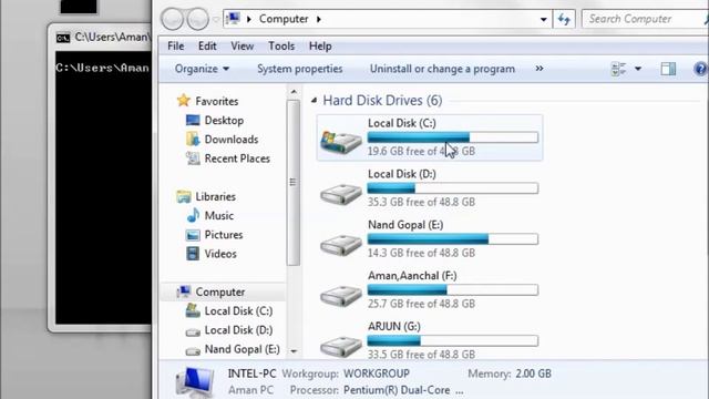 Command prompt Tutorial 1 - Default Path , change directories and list files смотреть онлайн