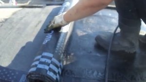 Наплавляемая мягкая рулонная кровля.Монтаж в два слоя на крыше гаража