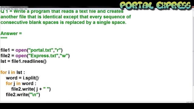 Write a program that reads a text file and creates another file that is identical except that every смотреть онлайн