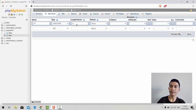 การสร้างฐานข้อมูล เพิ่ม ลบข้อมูล บน phpMyAdmin смотреть онлайн