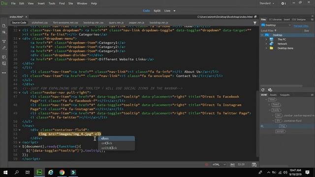 Fixed navbar with bootstrap 4 | Image-fluid with bootstrap | bootstrap tutorial for beginners смотреть онлайн