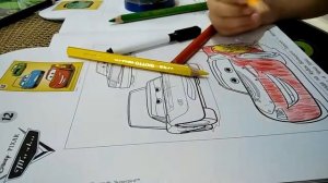 Молния Маквин, раскраска тачки 3