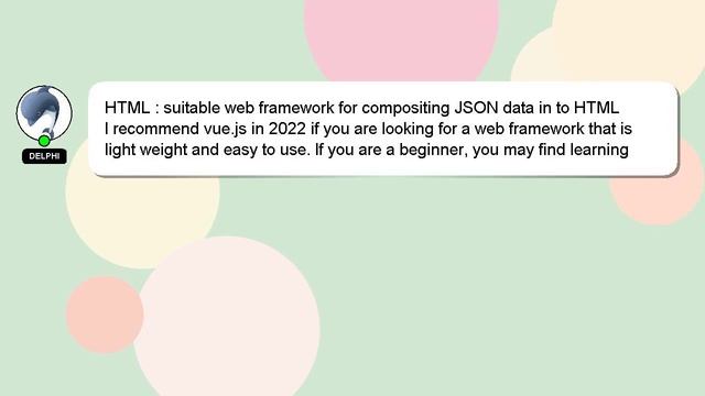 HTML : suitable web framework for compositing JSON data in to HTML смотреть онлайн