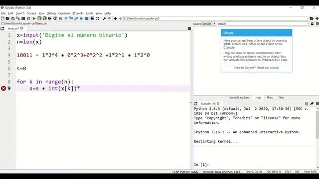 Python - Convertir binario digitado por teclado a decimal смотреть онлайн