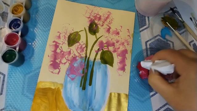 Мастер-класс по рисованию мятой бумагой : «Букет сирени» смотреть онлайн